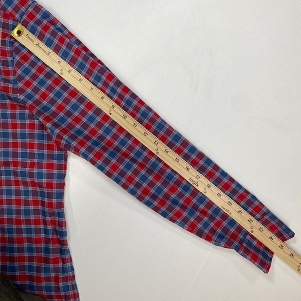 Vineyard Vines OTG On-The-Go Performance Plaid Shirt Mens Large Red Blue brrr - Picture 8 of 10